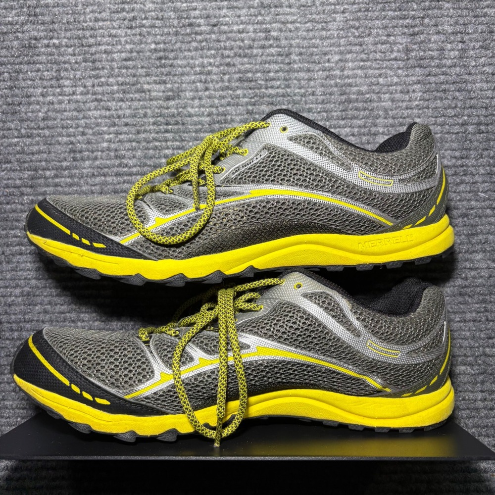 Merrell Mont Mavis Deep Olive Yellow Trail Running Shoes Mens 9.5‎ J047802